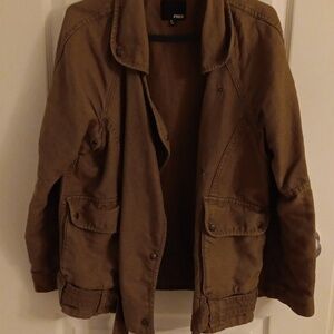 Wilfred Free Rayder Linen Cotton Blend Jacket in Olive Green Size M